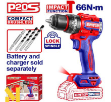 Дриль-шуруповерт акумуляторний EMTOP ECIDL206681 (без АКБ та ЗП)