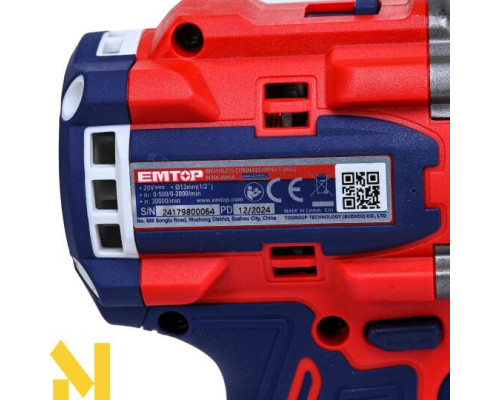 Дриль-шуруповерт акумуляторний EMTOP ECIDL20968