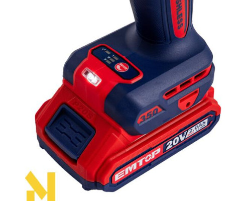 Гайковерт акумуляторний ударний EMTOP ECIWL2035