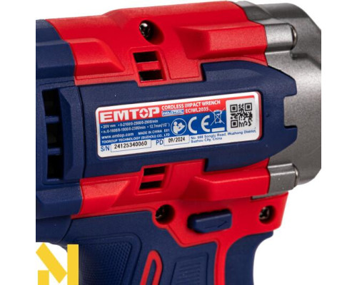 Гайковерт акумуляторний ударний EMTOP ECIWL2035