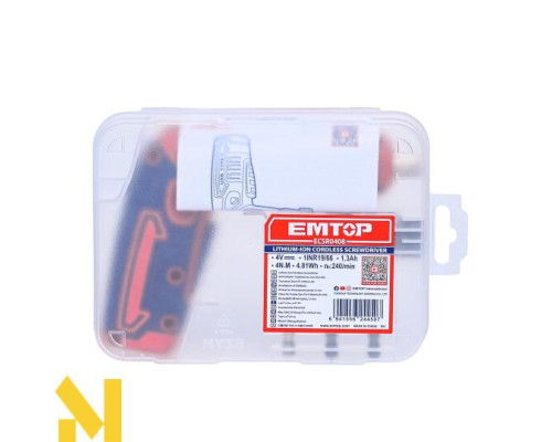 Шуруповерт акумуляторний EMTOP ECSR0408