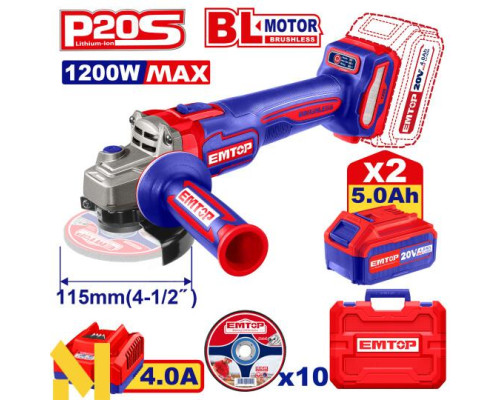 Болгарка (кутова шліфмашина) EMTOP ELAG2211532