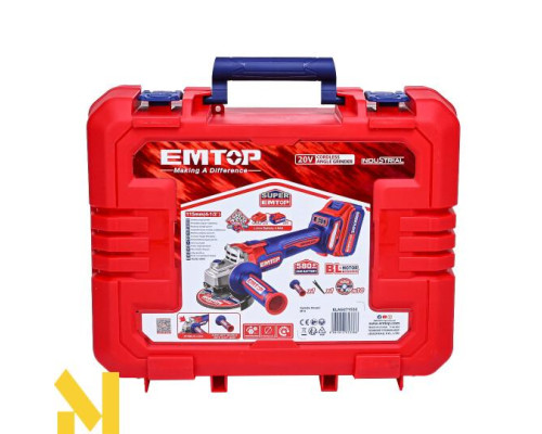 Болгарка (кутова шліфмашина) акумуляторна EMTOP ELAG271532