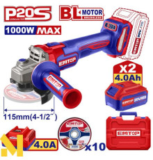 Болгарка (кутова шліфмашина) акумуляторна EMTOP ELAG271532