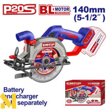 Пила дискова акумуляторна EMTOP ELCS1402 (без АКБ та ЗП)