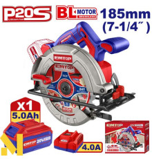 Пила дискова акумуляторна EMTOP ELCS18513