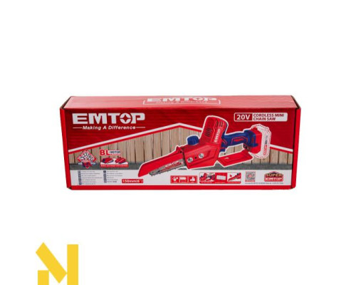 Міні-пила ланцюгова акумуляторна EMTOP ELGA2068 (без АКБ та ЗП)