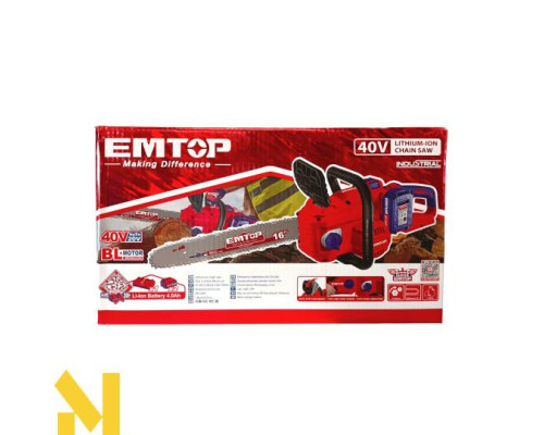 Пила ланцюгова акумуляторна EMTOP ELGA401682
