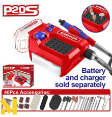 Шліфмашина пряма акумуляторна EMTOP ELMG2001 (без АКБ та ЗП)