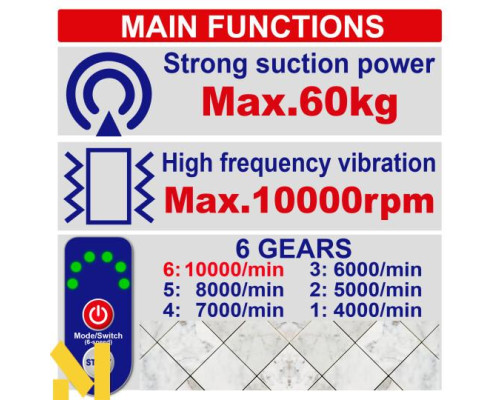Присоска вібраційна акумуляторна EMTOP EMTVM2001 (без АКБ та ЗП)