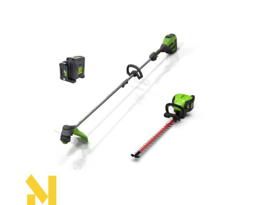 Акумуляторний триммер Greenworks GD60LT + Акумуляторний кущоріз Greenworks GD60HT (з АКБ та ЗП)