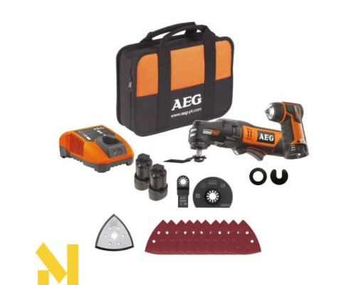 Багатофункціональний інструмент (реноватор) акумуляторний AEG OMNI12C LI-152B SET2