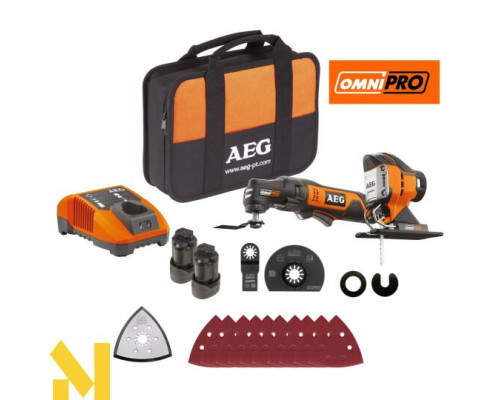 Багатофункціональний інструмент (реноватор) акумуляторний AEG OMNI12C LI-152B SET3