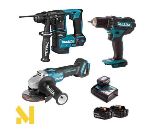 Набір інструментів акумуляторних Makita SET-DHR171Z-0623 (DHR171Z, DDF482RFE3, DGA504Z)