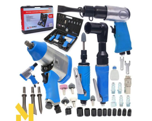 Набір інструментів пневматичних Tagred TA812, 33 шт.