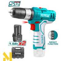 Дриль-шуруповерт ударний акумуляторний TOTAL TIDLI1232E