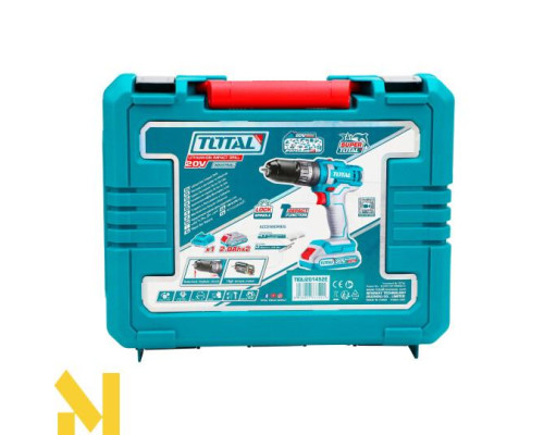 Дриль-шуруповерт ударний акумуляторний TOTAL TIDLI201452E