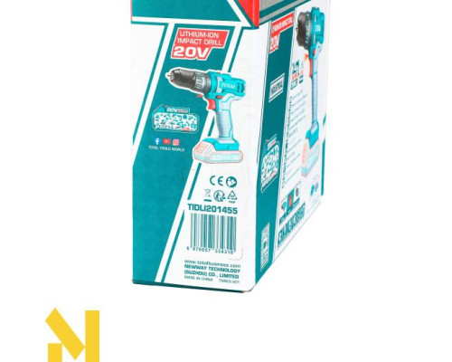 Дриль-шуруповерт ударний акумуляторний TOTAL TIDLI201455 (без АКБ та ЗП)