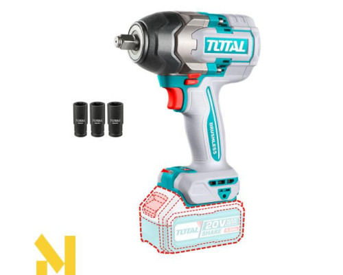 Гайковерт ударний акумуляторний TOTAL TIWLI20851 (без АКБ та ЗП)