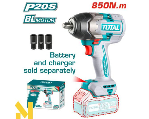 Гайковерт ударний акумуляторний TOTAL TIWLI20851 (без АКБ та ЗП)