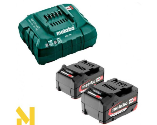 Набір інструментів акумуляторних Metabo W 18 7-125 + BS 18 Quick, 2 акб 18V 4 Ah, з/п ASC 55 в сумці