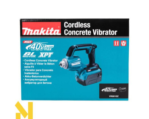 Віброущільнювач для бетону акумуляторний Makita VR001GZ (без АКБ та ЗП) + вал гнучкий Makita (1910E3-1)