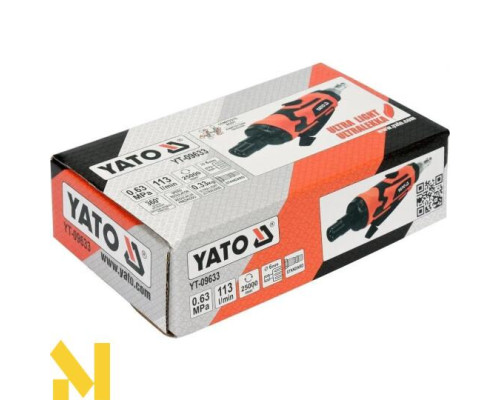 Шліфмашина пряма пневматична Yato YT-09633