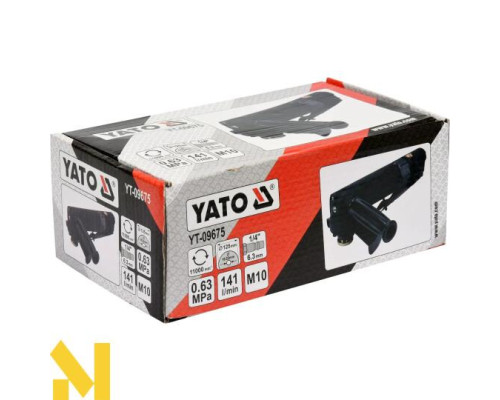 Болгарка (кутова шліфмашина) пневматична YATO YT-09675