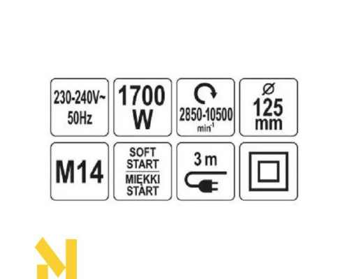 Болгарка (кутова шліфмашина) YATO YT-821024