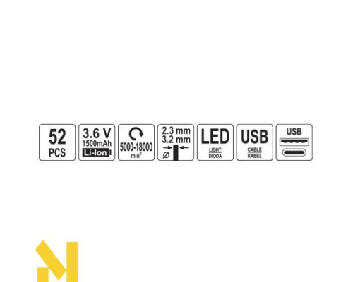 Гравер акумуляторний YATO YT-82763