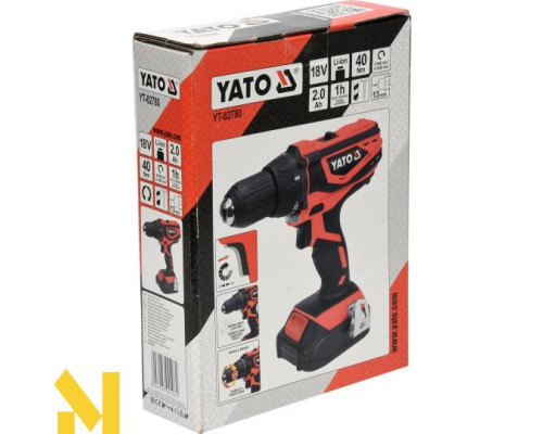 Дриль-шуруповерт акумуляторний YATO YT-82780