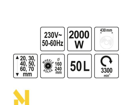 Газонокосарка електрична YATO YT-85208