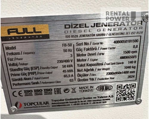 Генератор дизельний Full FB 50 (36 кВт)