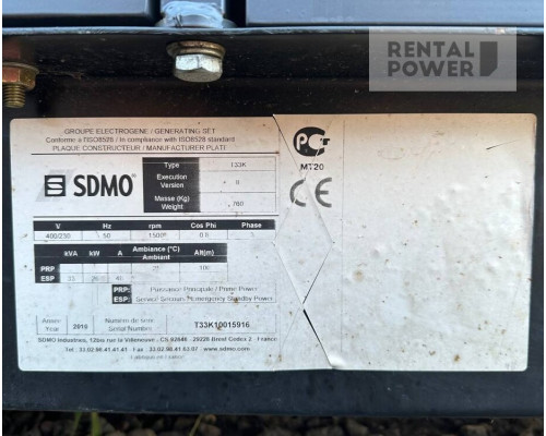 Генератор дизельний SDMO T33K (24кВт)