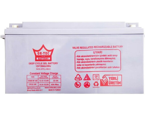 Акумуляторна батарея OR-TEC 12V 150 Ah GEL BATTERY