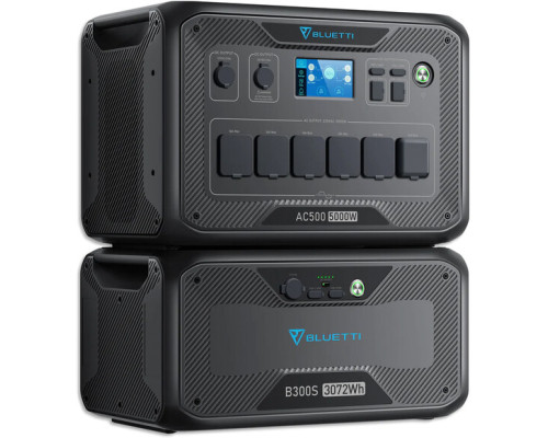 Зарядна станція Bluetti AC500 + B300S (3072 Вт·год / 5000 Вт)