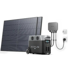 Комплект енергонезалежності EcoFlow PowerStream - мікроінвертор 600W + зарядна станція Delta Pro (3600 Вт·ч / 3600 Вт) + 2 x 400W стаціонарні сонячні панелі