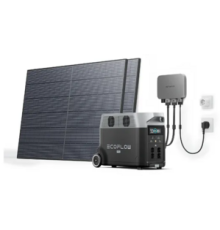 Комплект енергонезалежності EcoFlow PowerStream - мікроінвертор 800W + зарядна станція Delta Pro (3600 Вт·ч / 3600 Вт) + 2 x 400W стаціонарні сонячні панелі