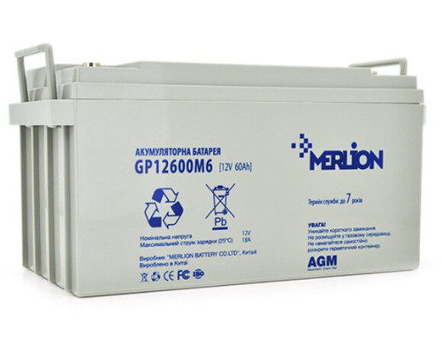 Акумуляторна батарея Merlion AGM GP12600M6 (6018)