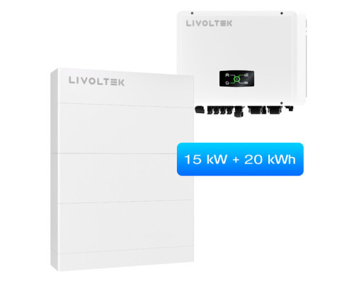 Гібридний інвертор Livoltek All-in-One ESS 3-Phase 15 кВт з АКБ 20 кВт·год та BMS (3-Phase 15+20)