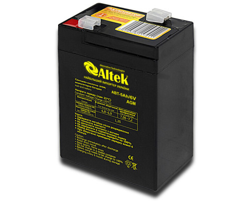 Акумулятор ALTEK ABT 5 Аг, 6В AGM (2114214)