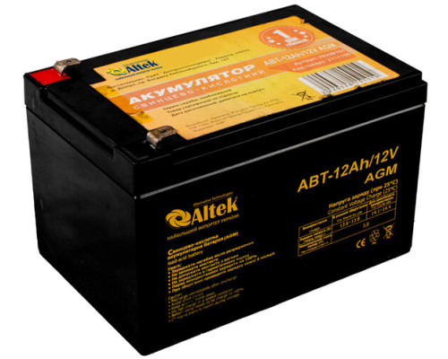 Акумулятор ALTEK ABT 12 Аг, 12В AGM (2114217)