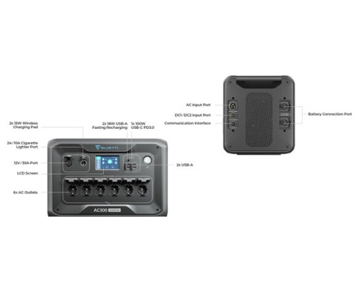 Купити зарядна станція Bluetti 3000W AC300+B300K (2764.8 Вт·год / 3000 Вт)