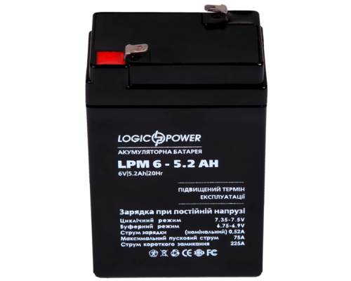 Акумулятор Logicpower AGM LPM 6-5.2 AH