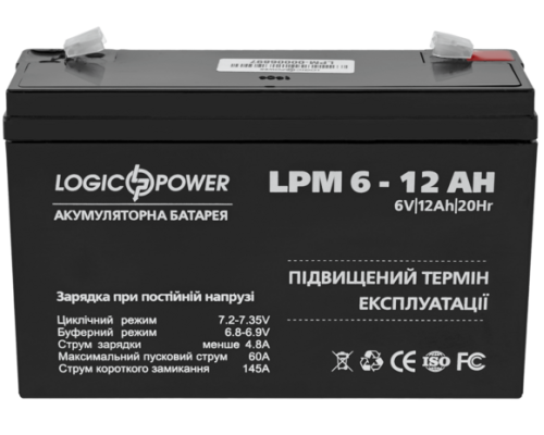 Акумулятор Logicpower AGM LPM 6-12 AH