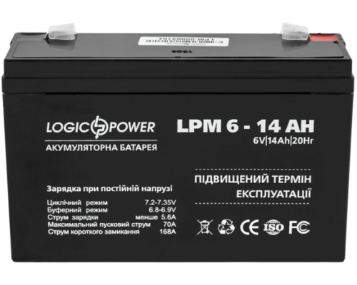 Акумулятор Logicpower AGM LPM 6-14 AH