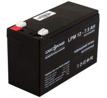 Акумулятор Logicpower AGM LPM 12 - 7,5 AH