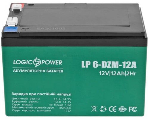 Тяговий свинцево-кислотний акумулятор Logicpower LP 6-DZM-12