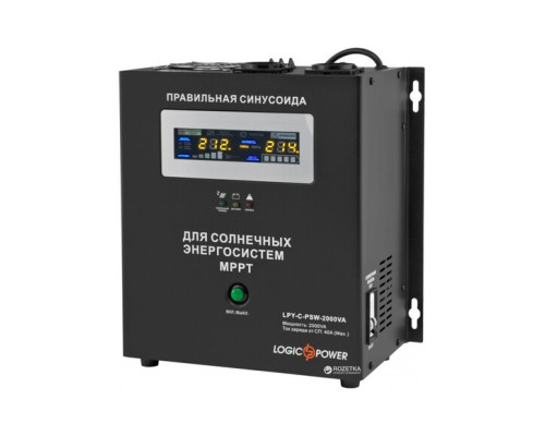 ДБЖ з правильною синусоїдою LogicPower LPY-С-PSW-2000VA (1400 Вт) MPPT 24V