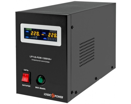 ДБЖ з правильною синусоїдою Logicpower LPY-B-PSW-1500VA + (1050 Вт)